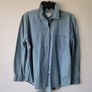 Denim Long sleeve button-down shirt Size M